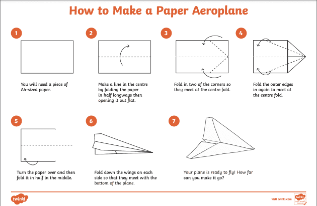 How To Make A Paper Airplane - Twinkl