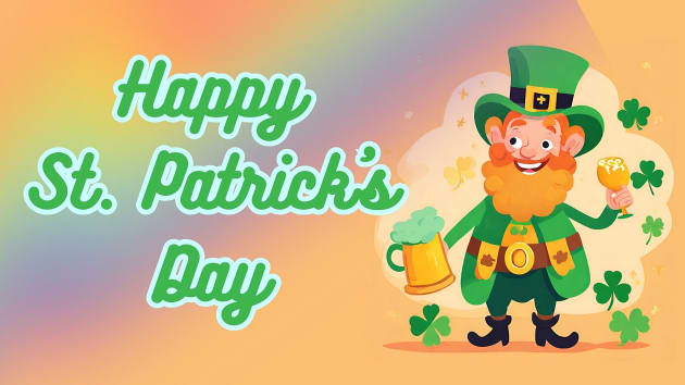 emerald and gold st patricks day background