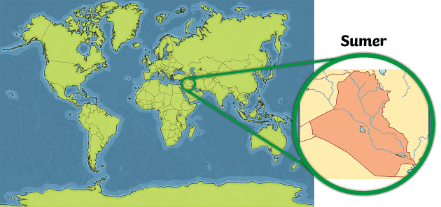 sumerians mesopotamia map