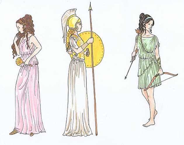 beautiful greek goddess drawings