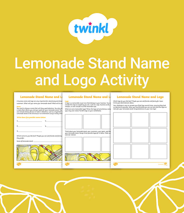 Lemonade Stand Financial Literacy for Kids - Twinkl