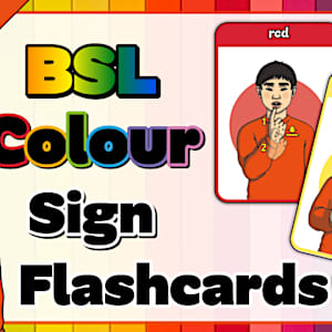 BSL Colours Flashcards for Learning