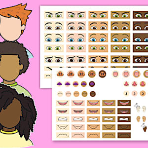 Making Faces Cut and Stick Activity