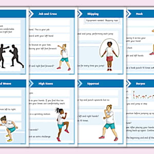 Boxing Drills for Kids - Boxercise Circuit Activities - KS2