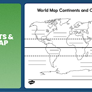 Continents and Oceans Blank Map for Kids | Twinkl USA