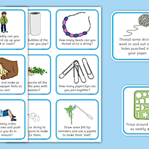 Fine Motor Skills Activities - Activity Cards