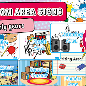 👉 Classroom Area Signs for Early Years
