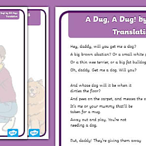 Scots Poetry A Dug, A Dug! Translation