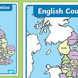 Map of England - Geography Teaching