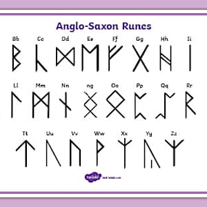 Anglo-Saxon Runes Word Mat - Anglo-Saxon Runes Word MatSaxons Runes Display