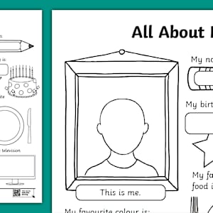Self-Reflection Activity | Primary Resources | Twinkl 《關於我的》工作紙 | 小學資源