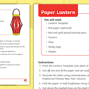 Lantern Template for Chinese New Year | Craft Instructions