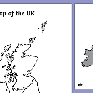 Blank Map of the UK | Geography Primary Resources