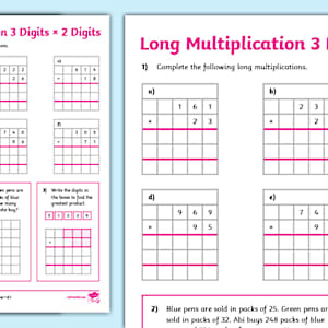 Long Multiplication Worksheets – Build Fluency and Accuracy