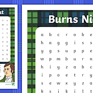 Burns Night Word Search | Twinkl Resources