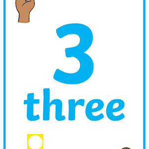 Visual Number Line Posters 0 20