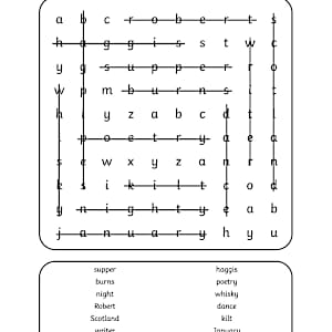 Burns Night Word Search | Twinkl Resources