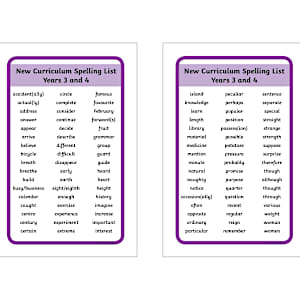 Spelling Words for 8-Year-Olds | Spelling List Years 3 and 4