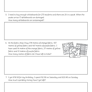 Two-step Maths Word Problems Worksheet PDF│KS2