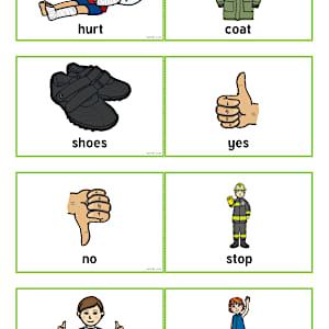 Lanyard-Sized Pictorial Communication Cards - EYLF