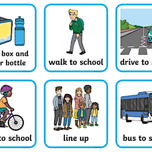 Visual Timetable (Getting Ready For School - Boys)