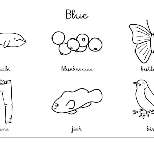 Hojas de colorear: Los colores en Inglés