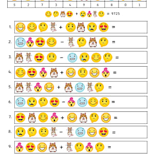 😊 Emoji Code-Breaking Maths Worksheets | KS2 | Twinkl