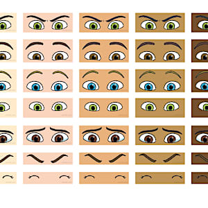 Making Faces Cut and Stick Activity