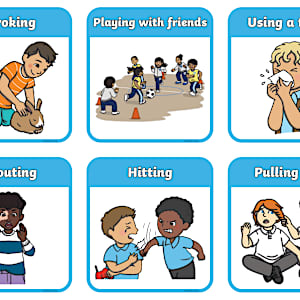 Acceptable and Unacceptable Behaviour Activity | Twinkl