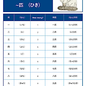 Japanese Counters Display Posters