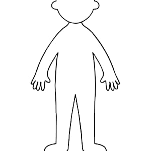 Man Silhouette Outline Colouring Page | Twinkl