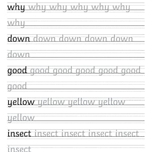 I Can Write Words - Handwriting Practice Sheets