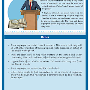 Church Roles Information Poster