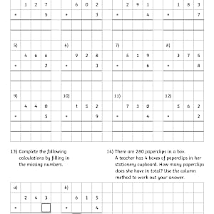 👉 Multiplying 3-Digit Numbers by 1-Digit Numbers Worksheet