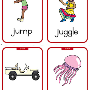 Grade R English - Phonics - Flashcards: J (CAPS Aligned)