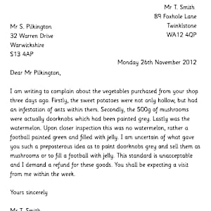 Formal Letter | English | Letter Examples | Twinkl