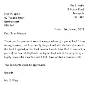 Formal Letter | English | Letter Examples | Twinkl