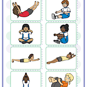 KS1 Points and Patches Balances Display Posters - PE -Twinkl