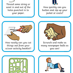 Fine Motor Skills Activities - Activity Cards