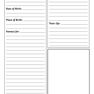 Significant Individuals Fact File Template - KS1 Resource