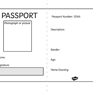 International Passport Template For Kids Printable - Twinkl
