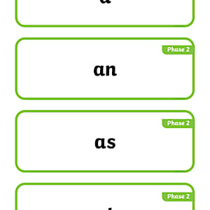 Reception High Frequency Word cards