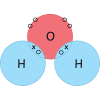 H2O Water Covalent Bonding Dot Cross Diagram Science KS4 Illustration