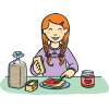 making a sandwich